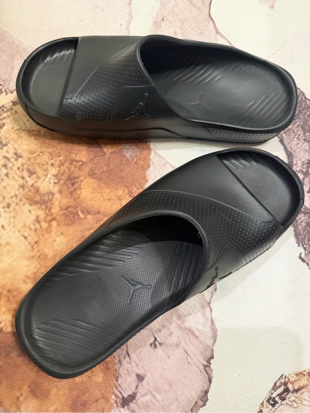 Jordan Men's Black Slide Sandals - Sleek Slip-On Comfort